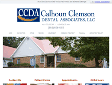 Tablet Screenshot of calhounclemsondentist.com